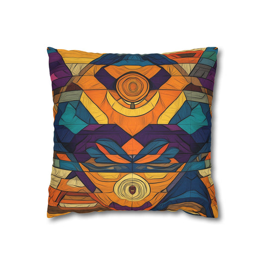 Vibrant Mandala- Square Polyester Pillowcase