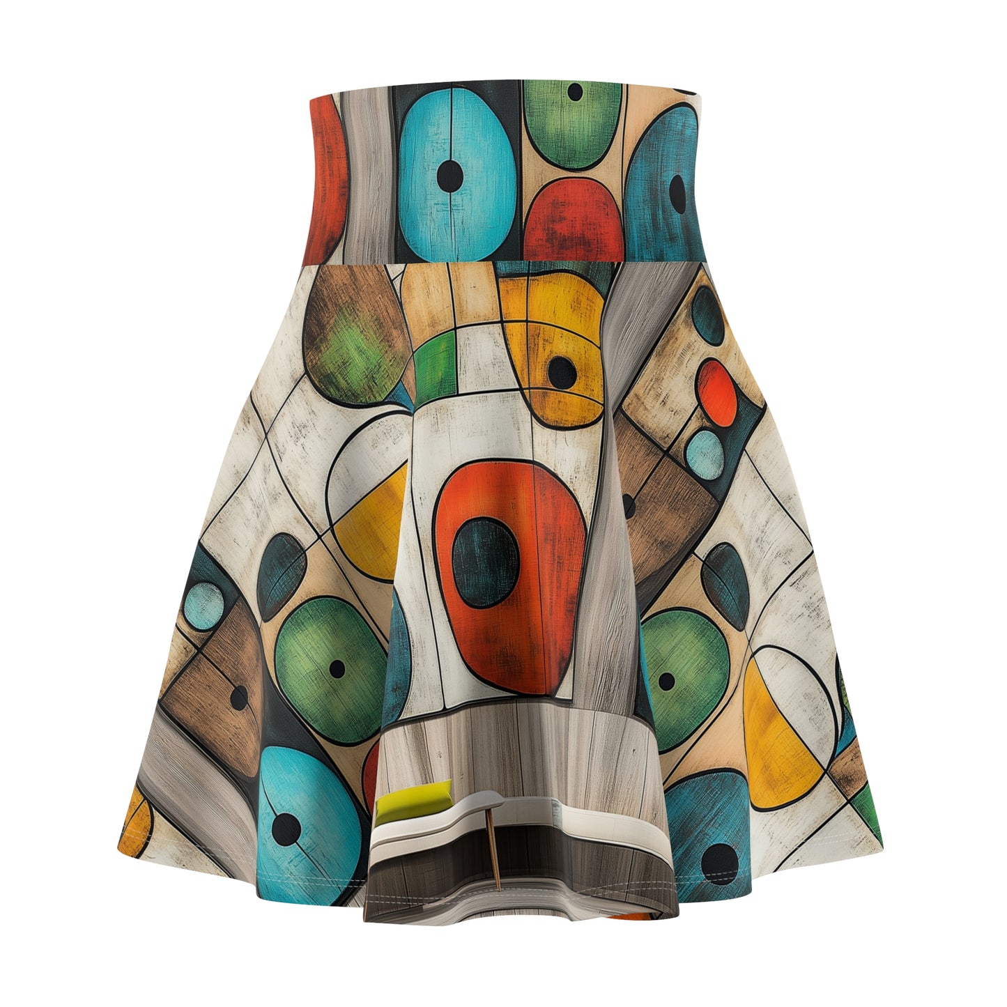 Vibrant Abstraction - Skater Skirt