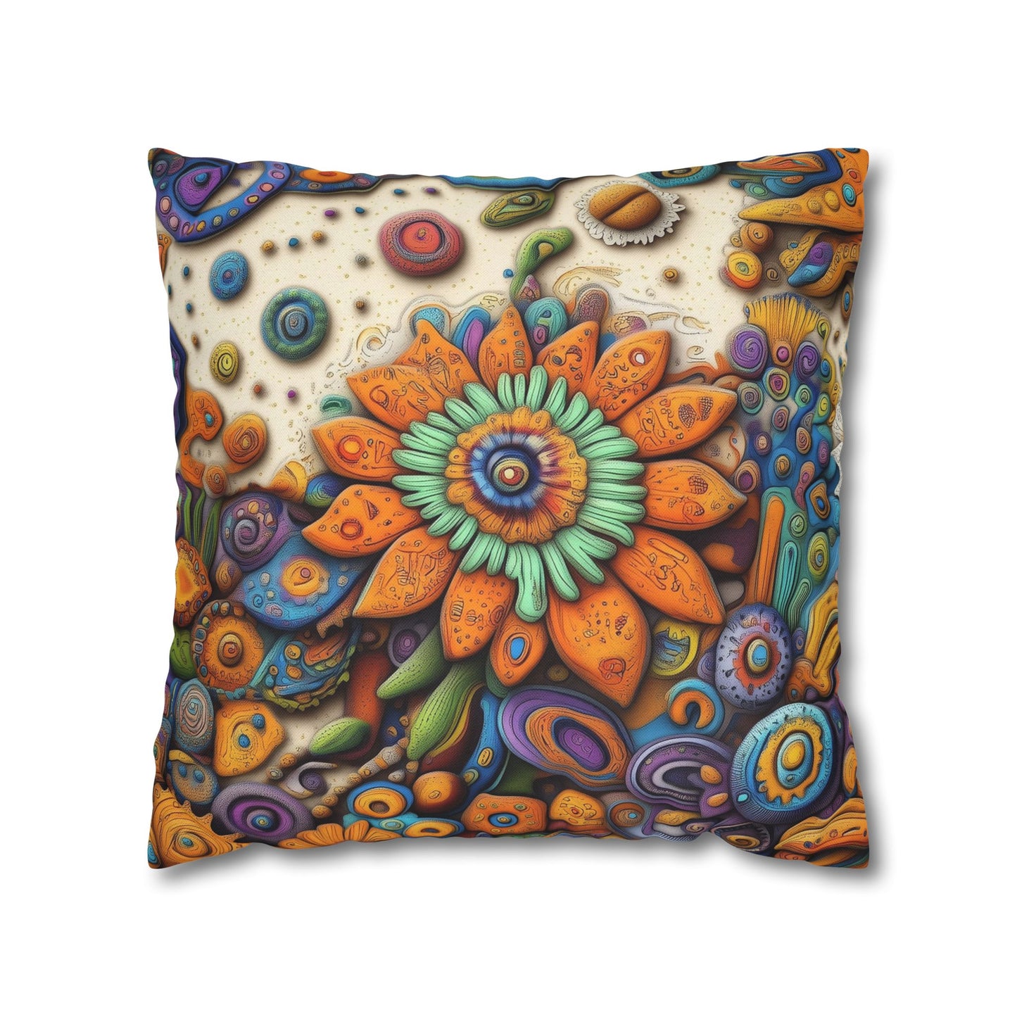 Coral Dreams- Square Polyester Pillowcase