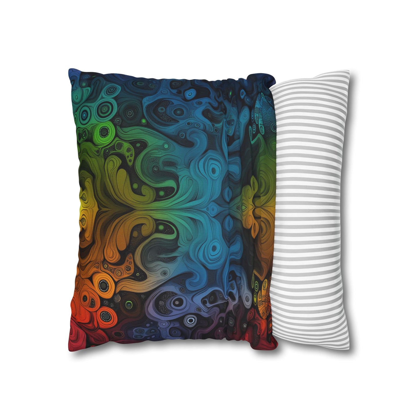 Psychedelic Symphony- Square Polyester Pillowcase