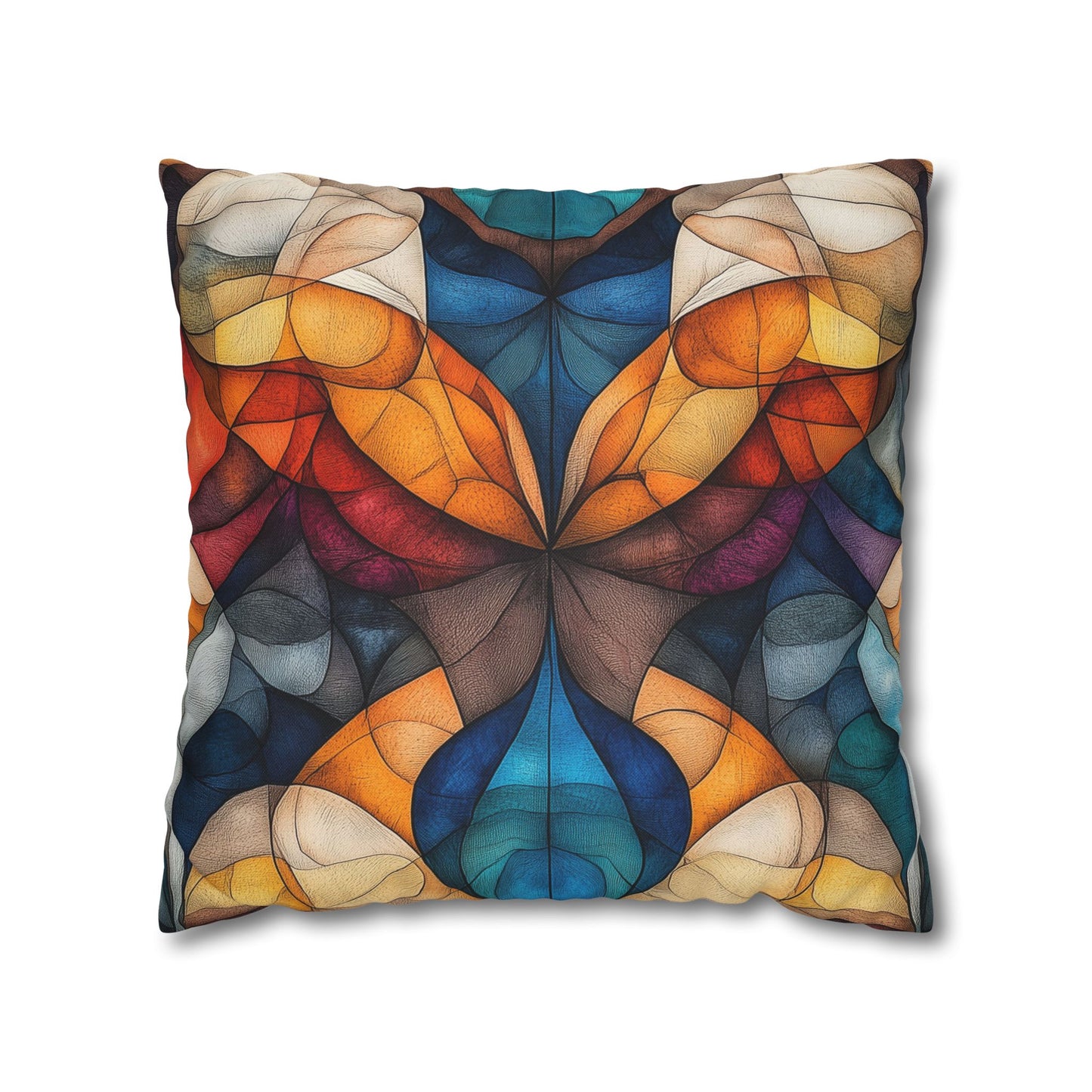 Stained Glass Reverie - Square Polyester Pillowcase