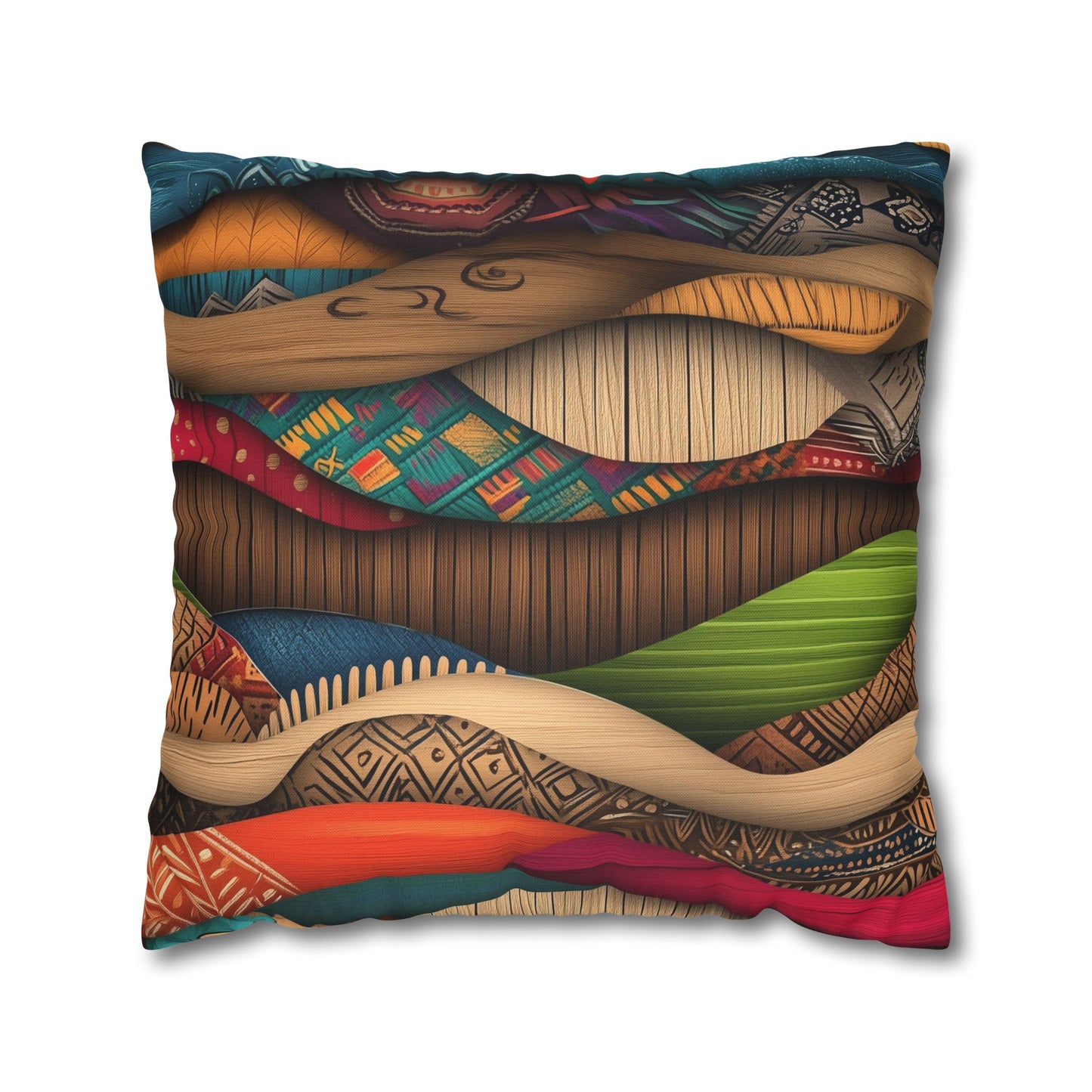 Rippling Cultures - Square Polyester Pillowcase