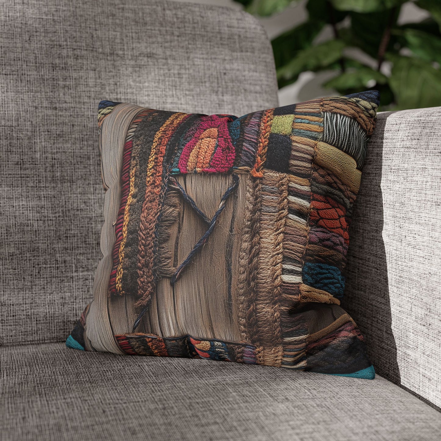 Woven Wonders - Square Polyester Pillowcase