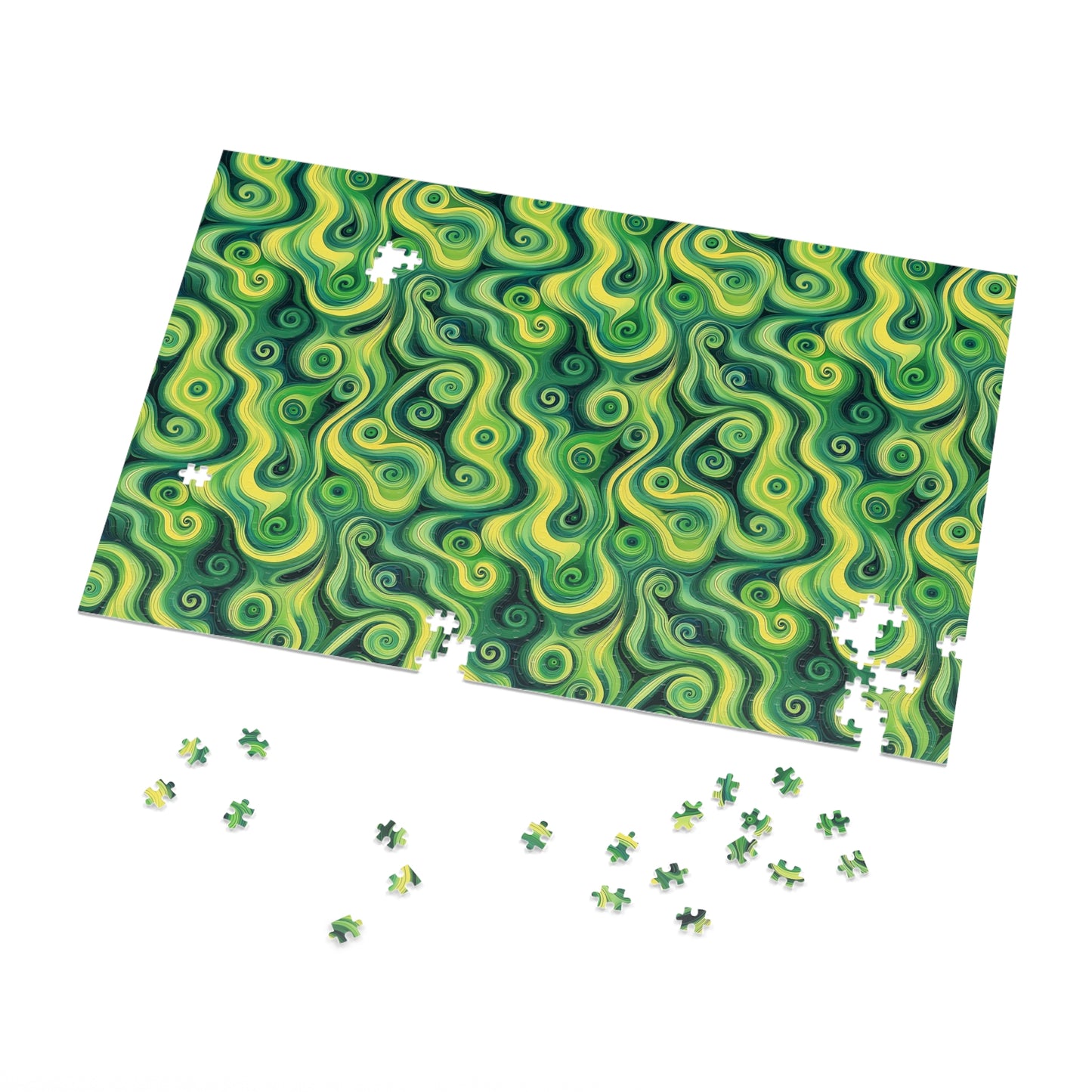 Green Swirlino Jigsaw Puzzle 1