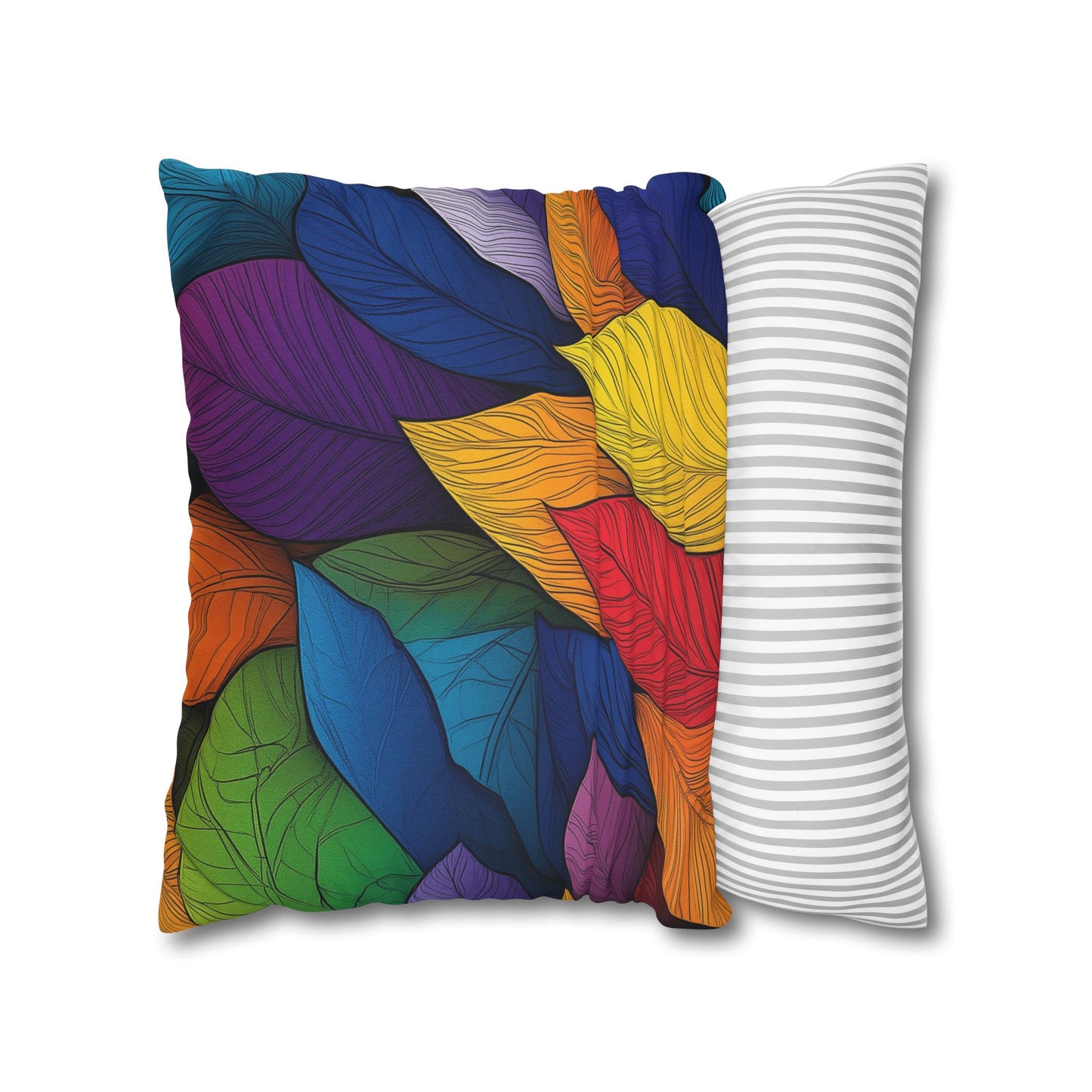 Vibrant Foliage- Square Polyester Pillowcase