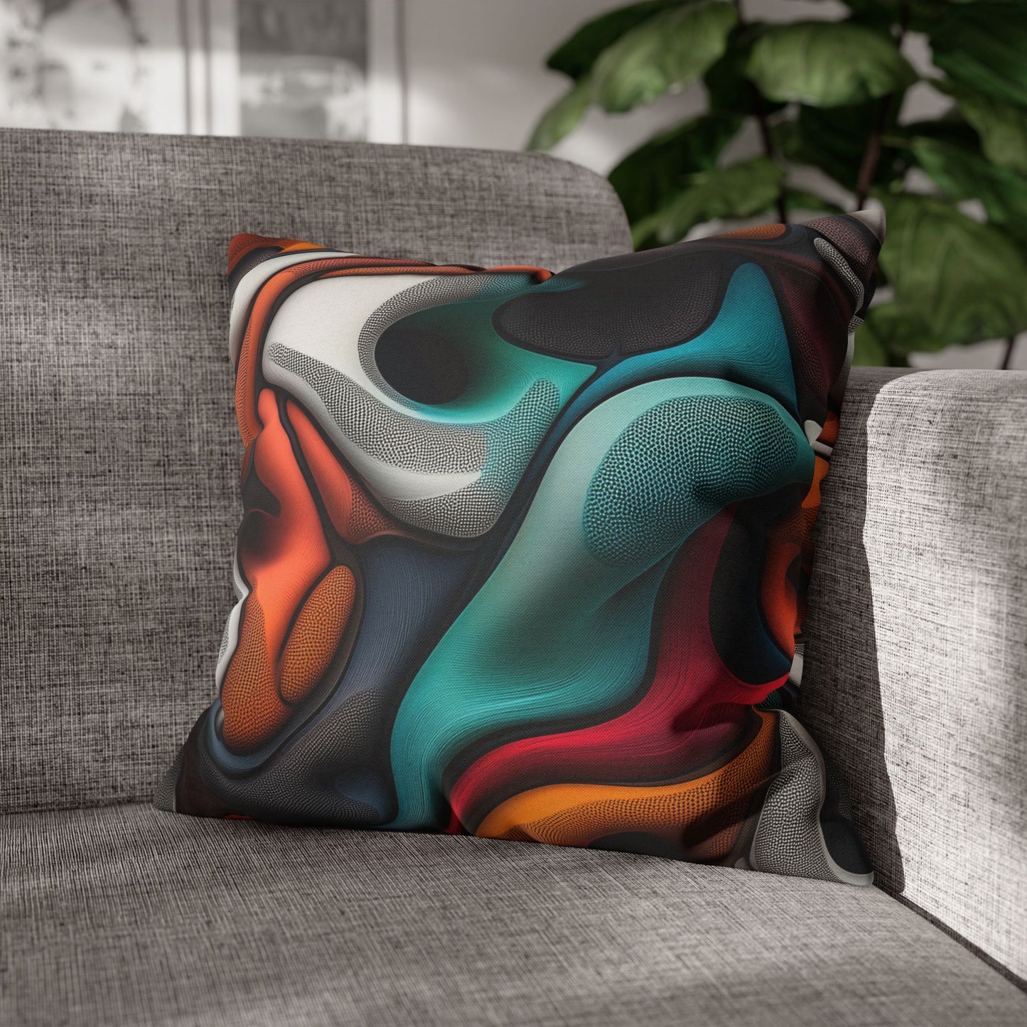 Textured Harmony - Square Polyester Pillowcase