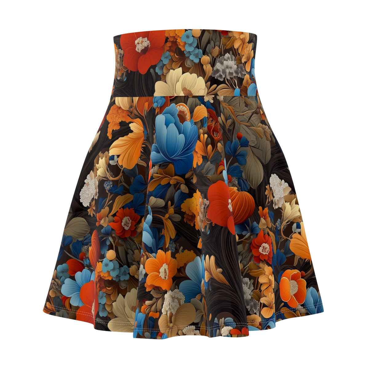 Vibrant Blossoms Skater Skirt