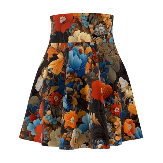 Vibrant Blossoms Skater Skirt