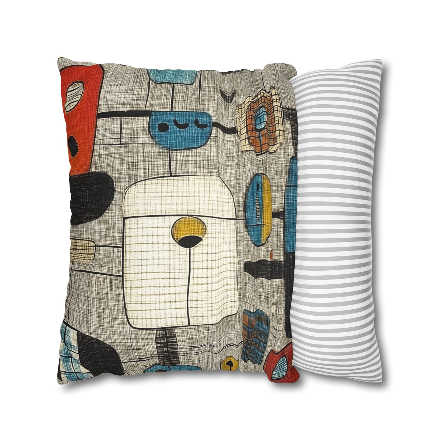 Mid-Century Mosaic - Square Polyester Pillowcase