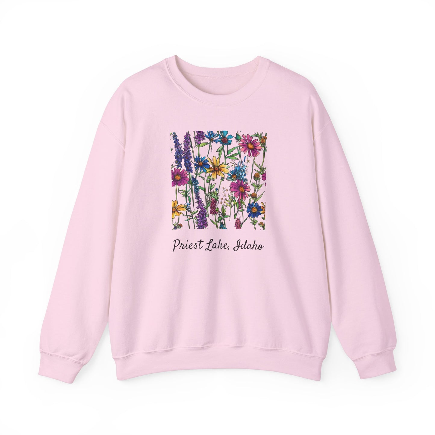 Priest Lake Wildflower Lake Ultra Cotton Crewneck Sweatshirt