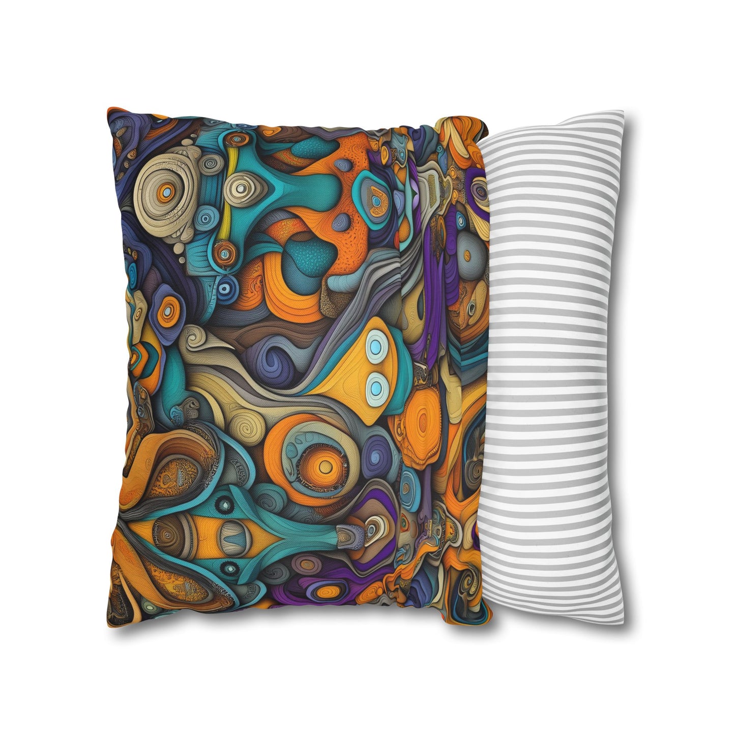 Swirling Visions- Square Polyester Pillowcase