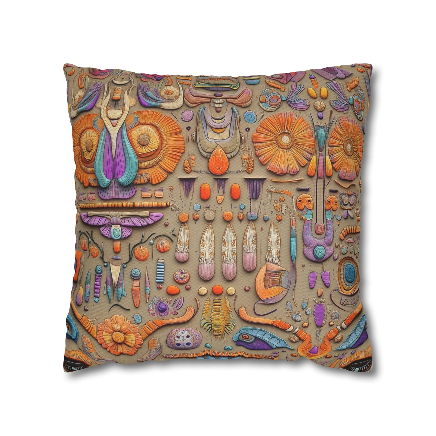 Kaleidoscopic Reverie- Square Polyester Pillowcase