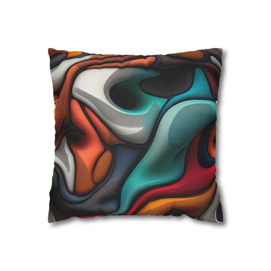 Textured Harmony - Square Polyester Pillowcase