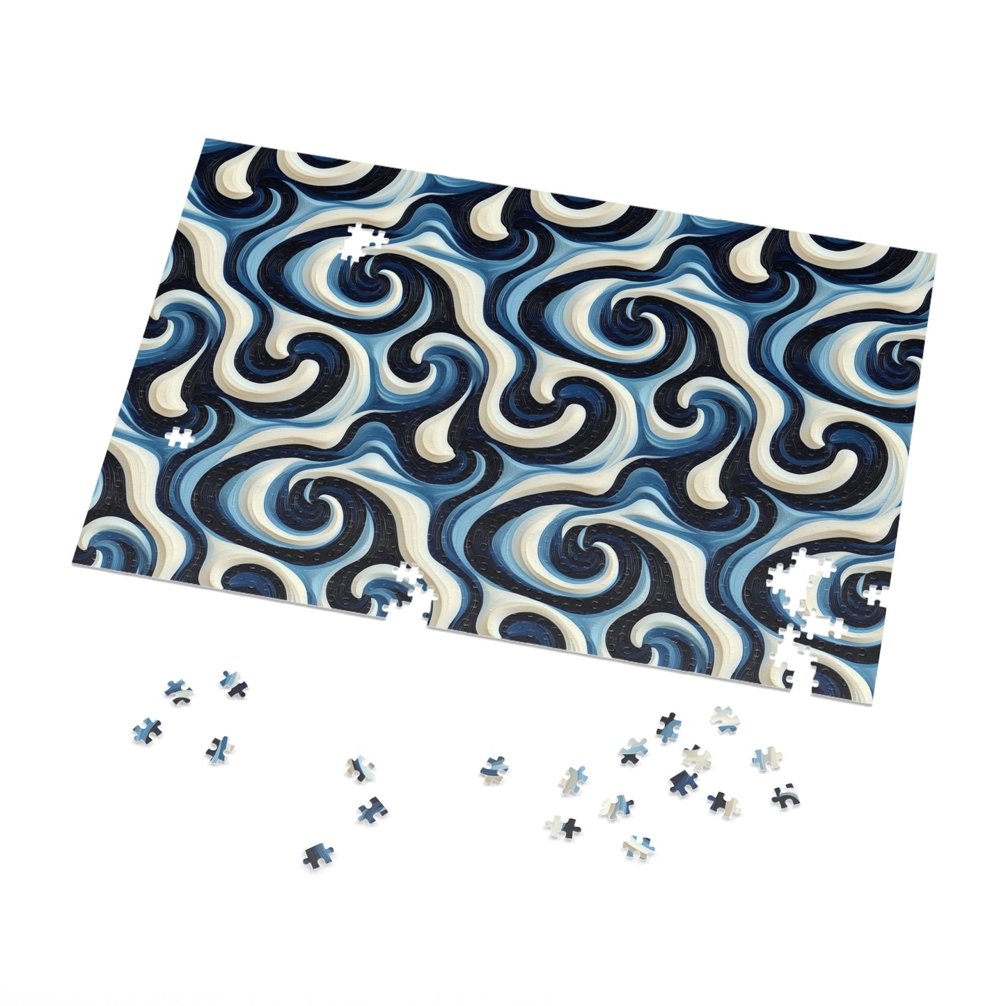 Blue Swirlino Jigsaw Puzzle 2