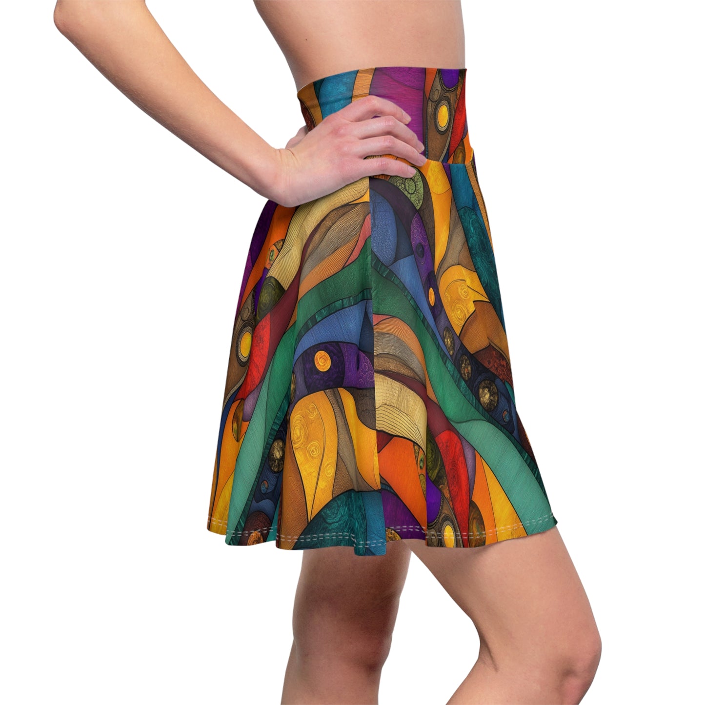 Vibrant Fusion Skater Skirt