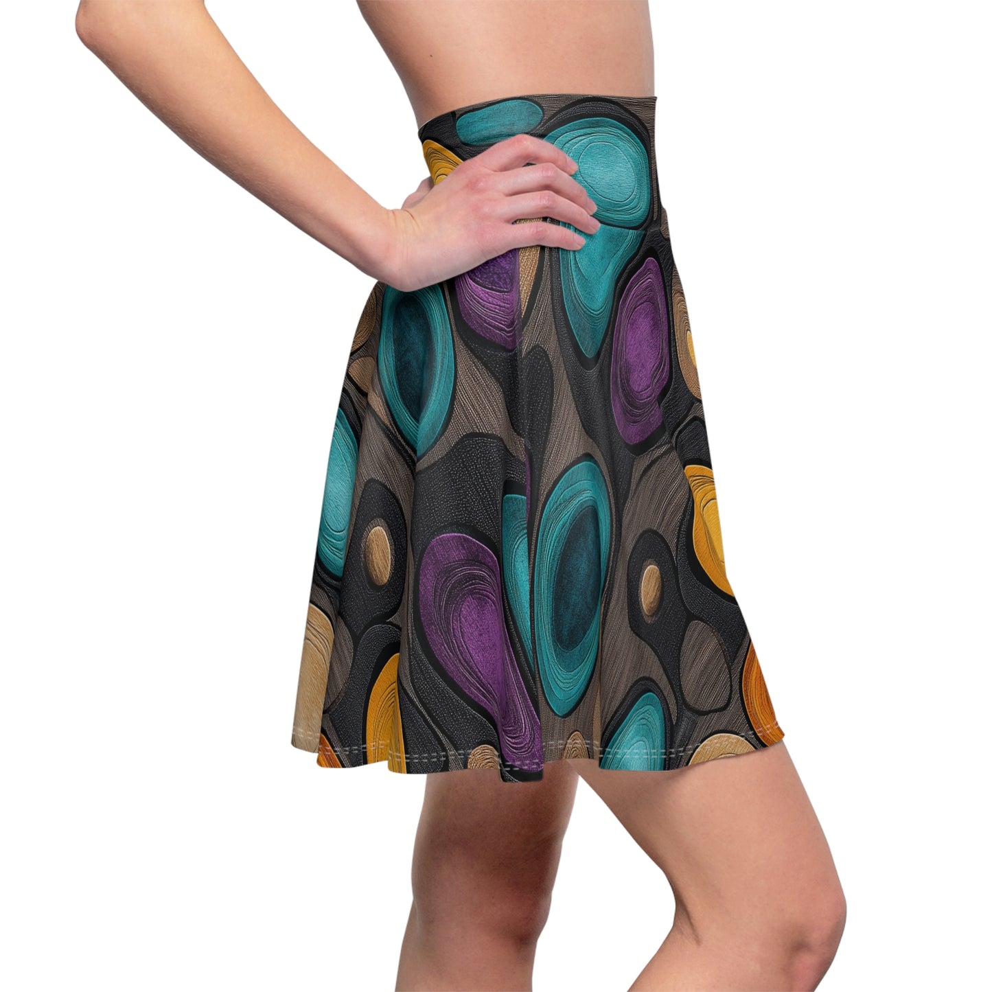 Cosmic Ovals - Skater Skirt