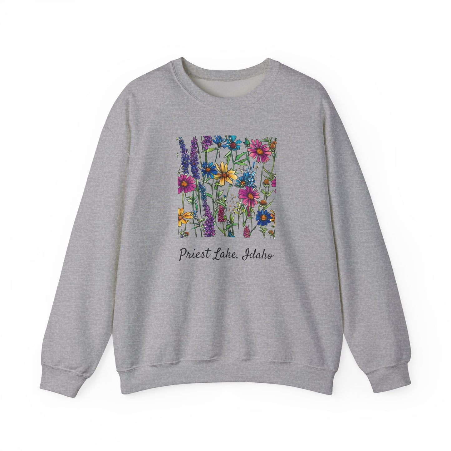 Priest Lake Wildflower Lake Ultra Cotton Crewneck Sweatshirt