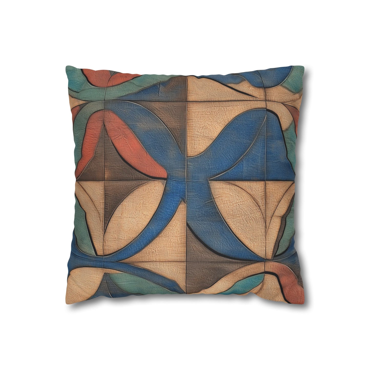 Waves of Harmony - Square Polyester Pillowcase