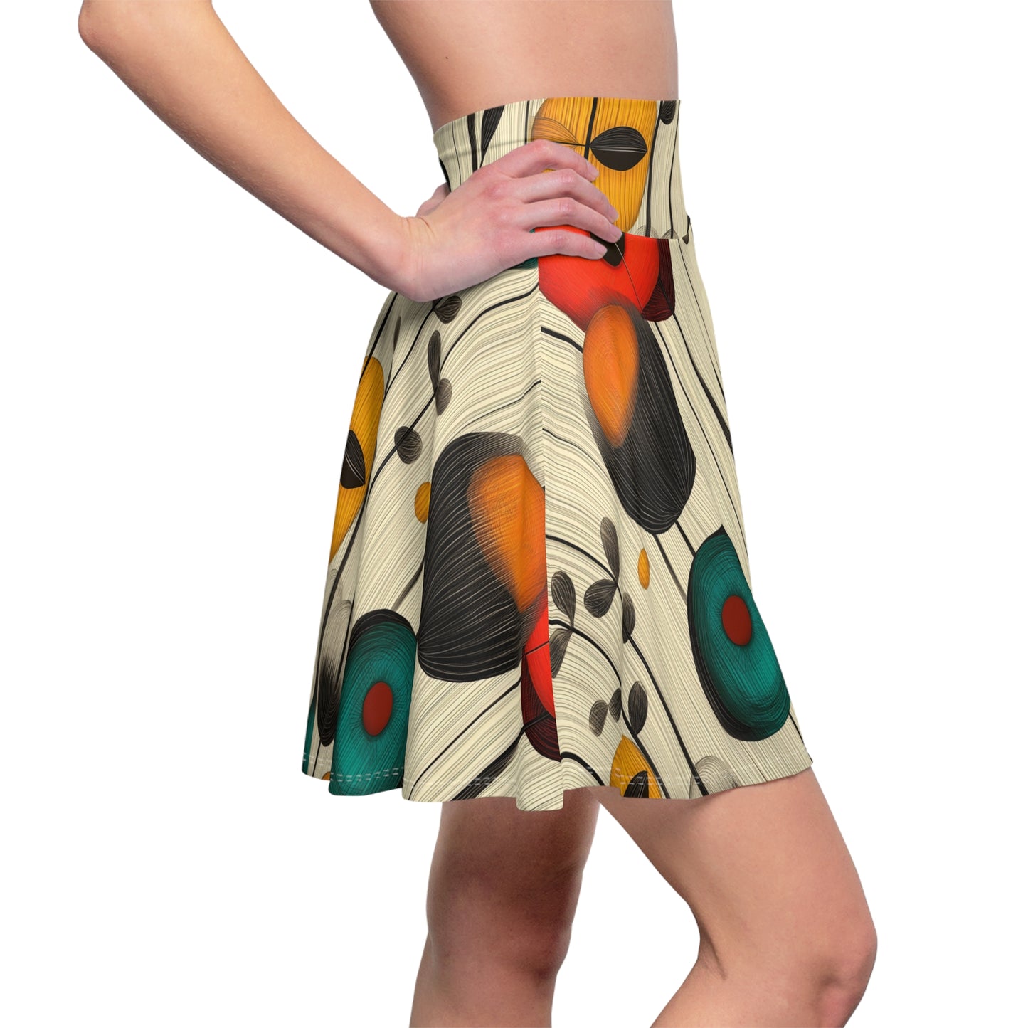 Retro Botanical Bliss - Skater Skirt