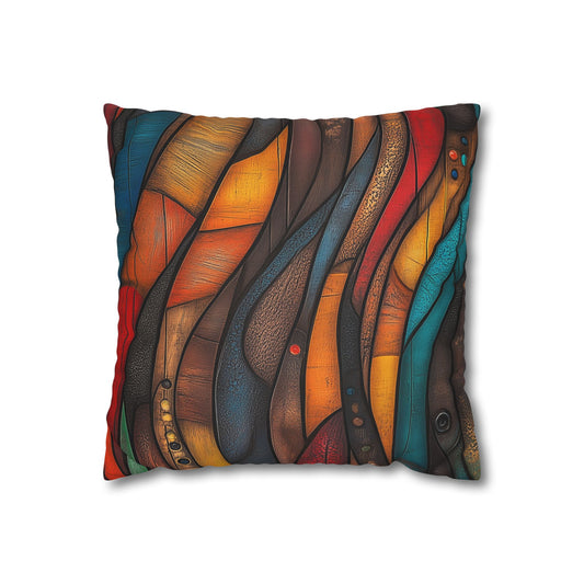 Organic Flow - Square Polyester Pillowcase