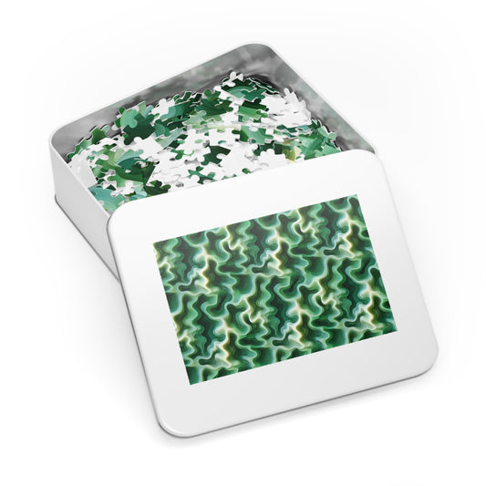 Green Swirlino Jigsaw Puzzle 6