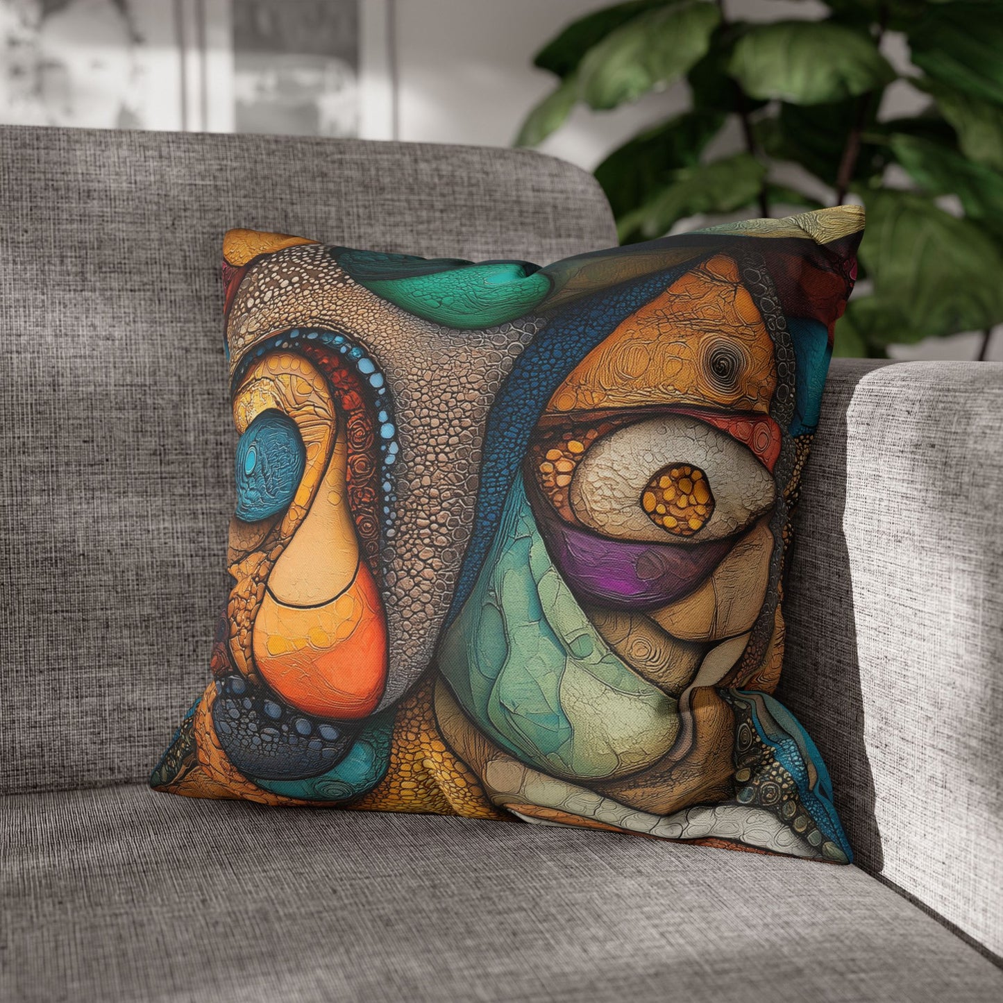 Swirling Depths - Square Polyester Pillowcase