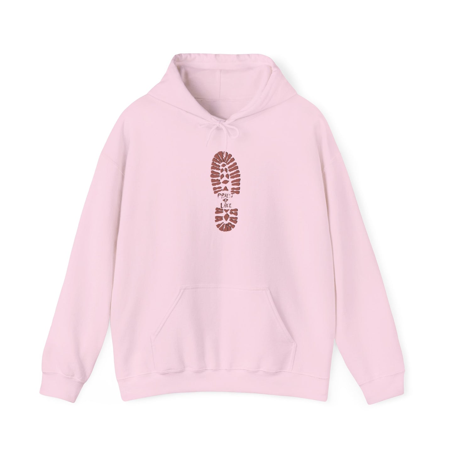 Priest Lake Classic Boot Print from the 1990’s - Heavy Blend Hooded Sweatshirt