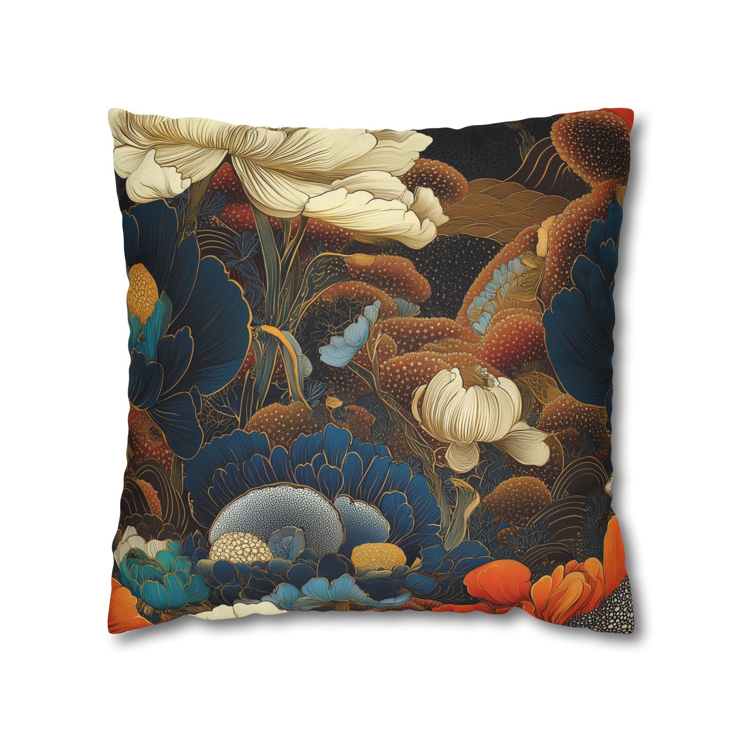 Midnight Garden - Square Polyester Pillowcase