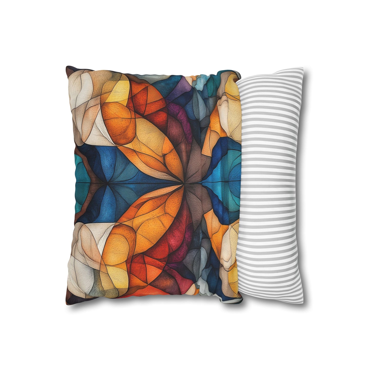 Stained Glass Reverie - Square Polyester Pillowcase