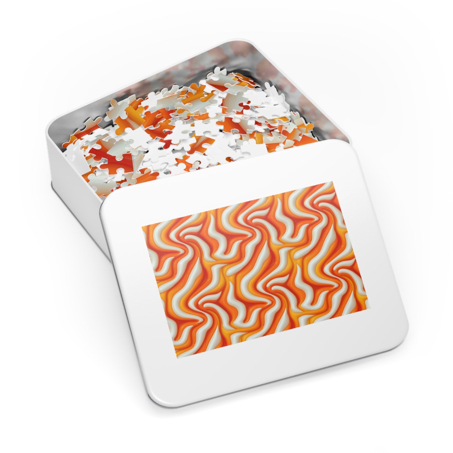 Orange Swirlino Jigsaw Puzzle 2