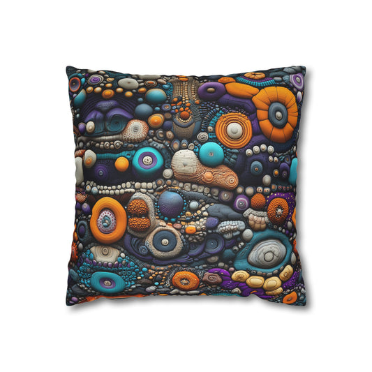 Microcosmic Odyssey- Square Polyester Pillowcase