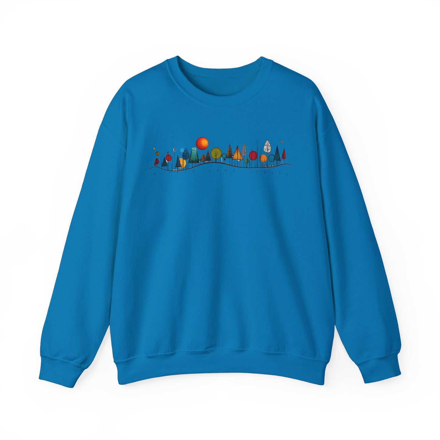 Priest Lake Geometry 5 Heavy Blend™ Crewneck Sweatshirt