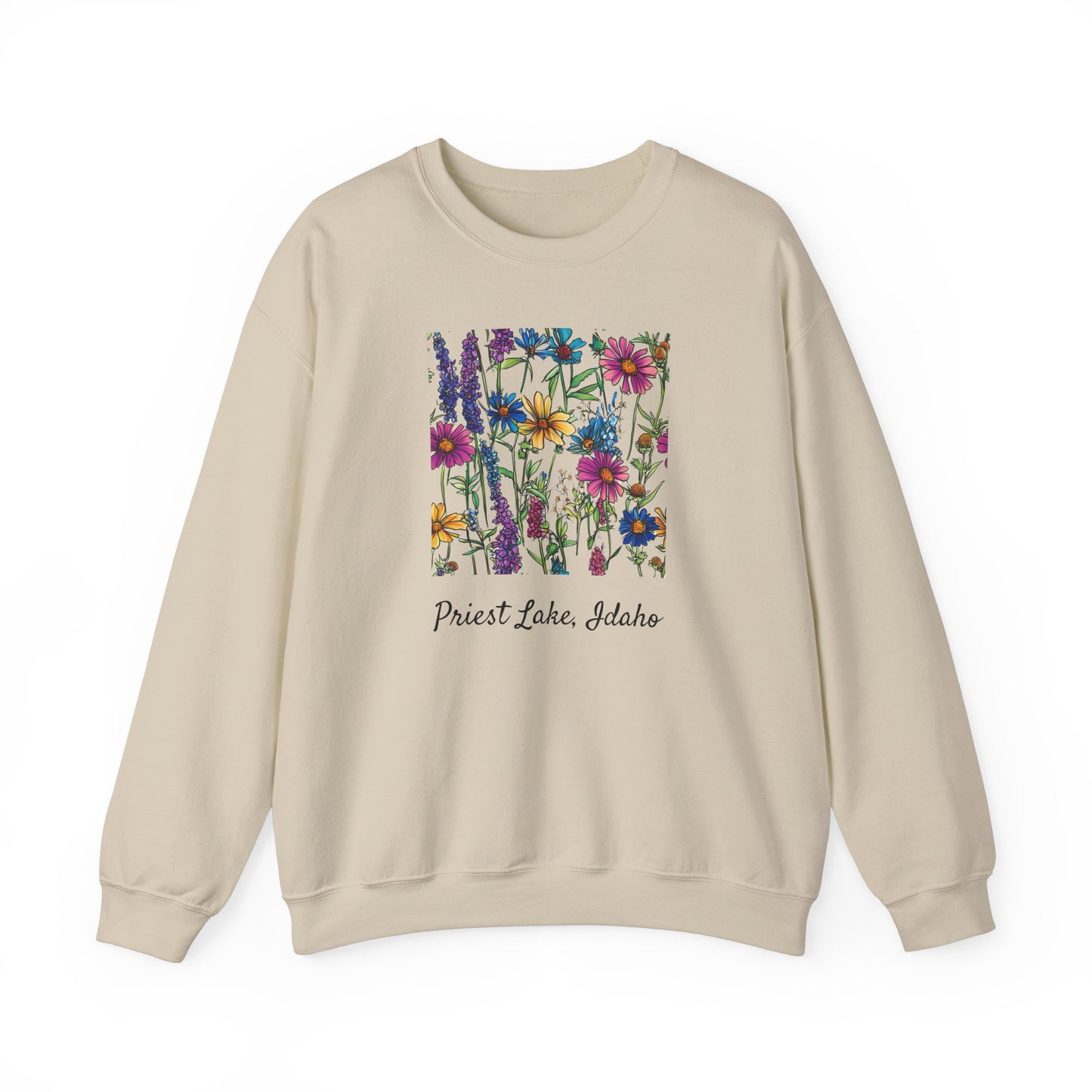 Priest Lake Wildflower Lake Ultra Cotton Crewneck Sweatshirt