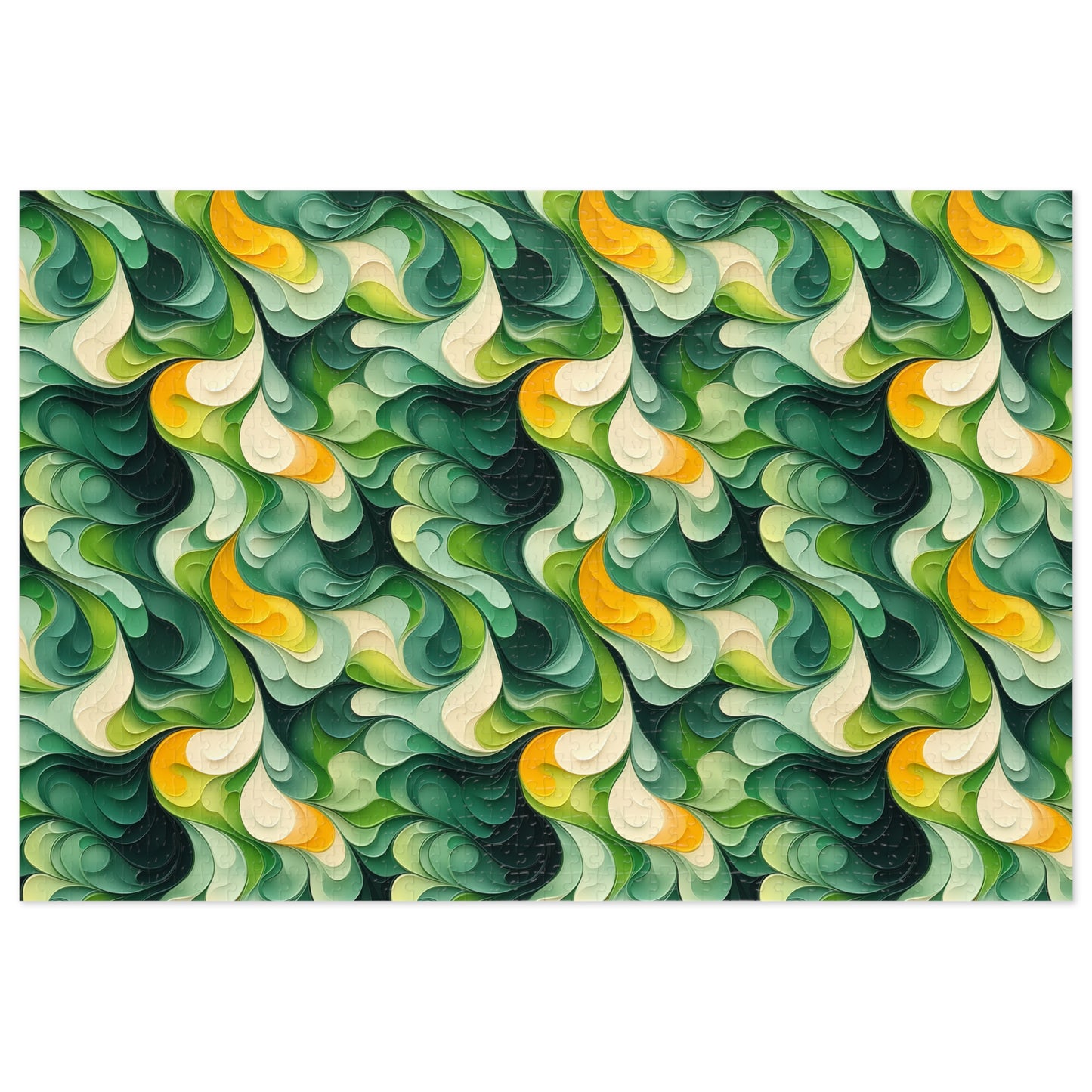 Green Swirlino Jigsaw Puzzle 14