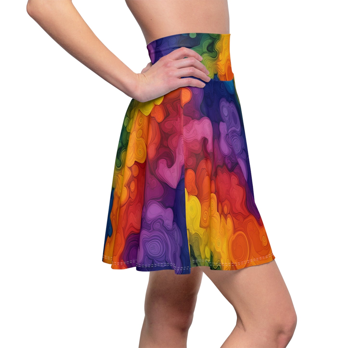 Psychedelic Swirl - Skater Skirt