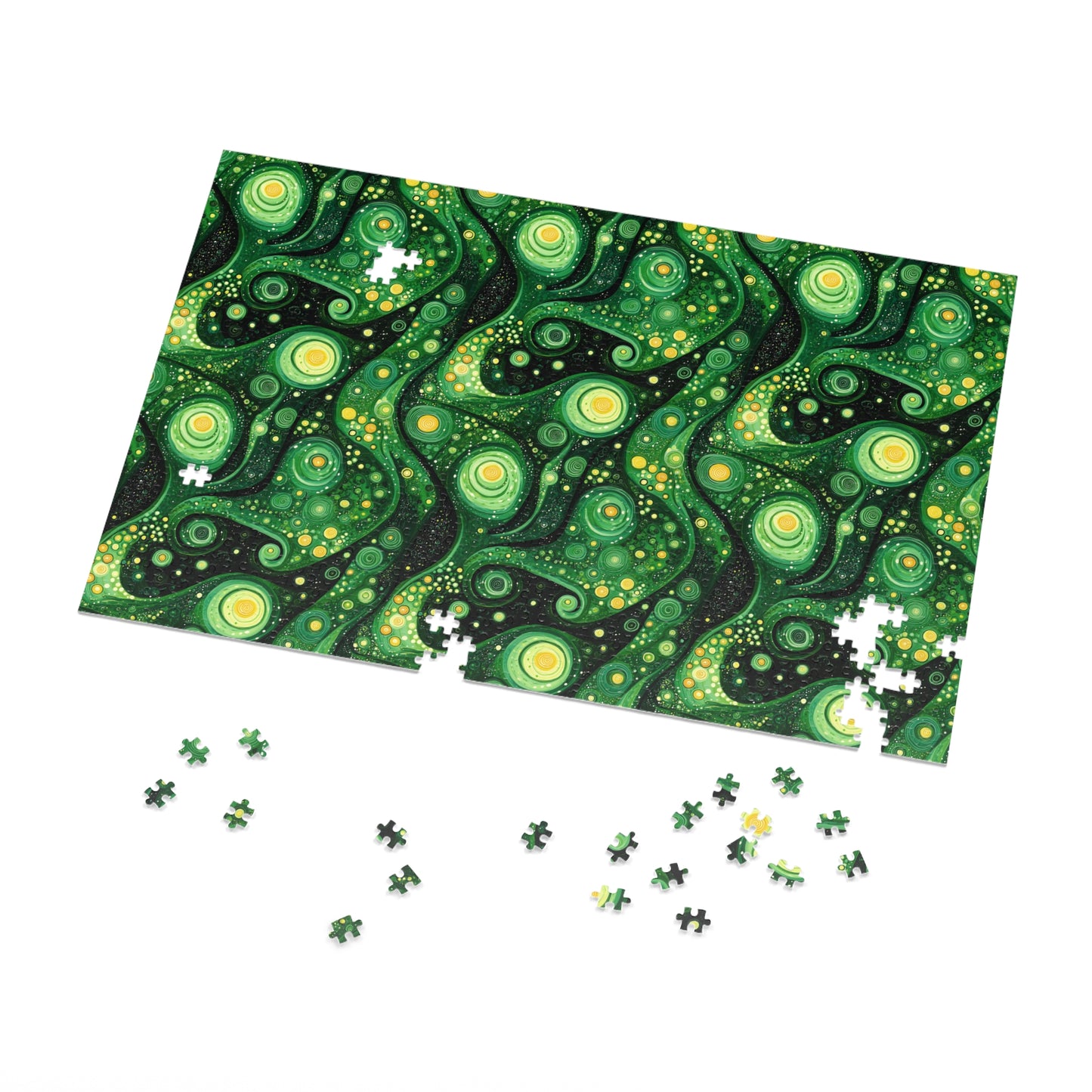 Green Swirlino Jigsaw Puzzle 13