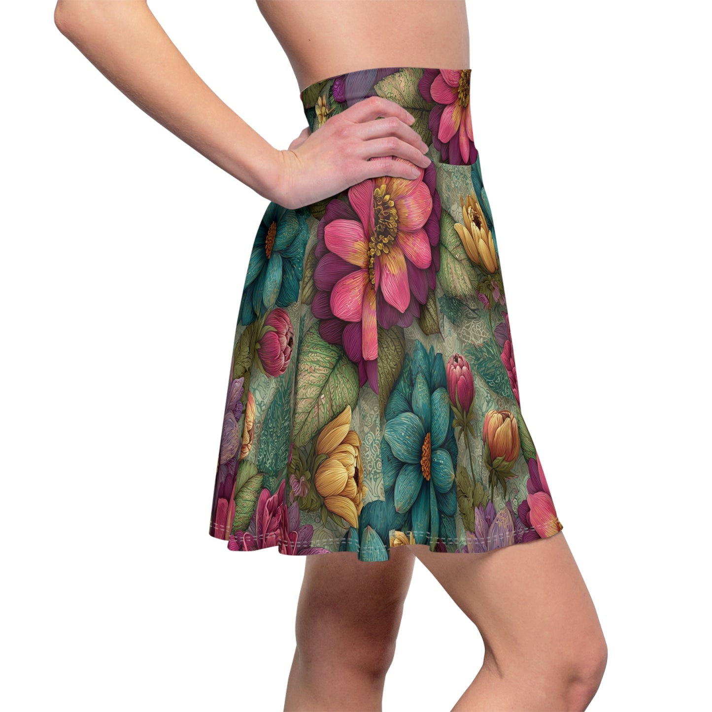 Abstract Geometric Womens Skater Skirt