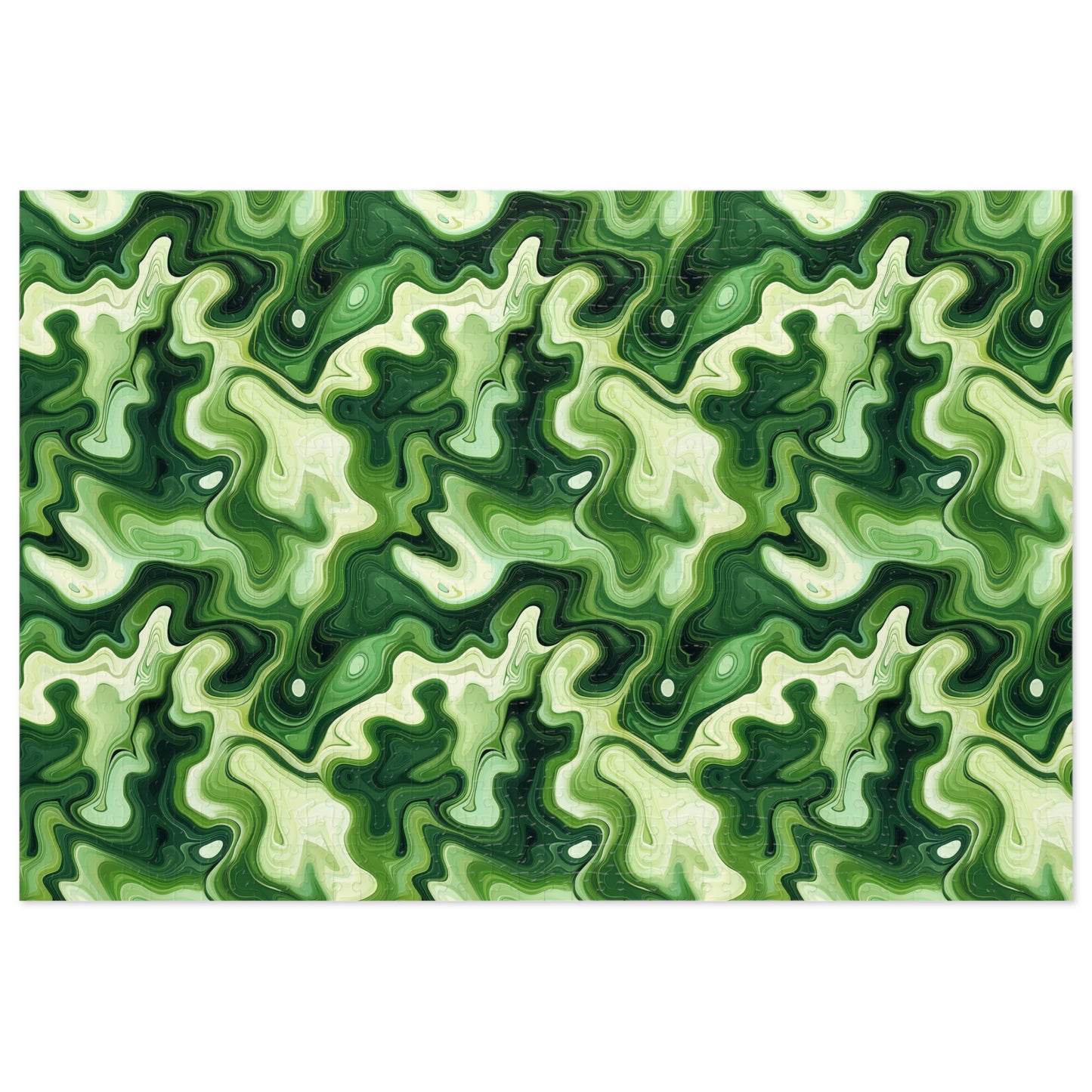 Green Swirlino Jigsaw Puzzle 3