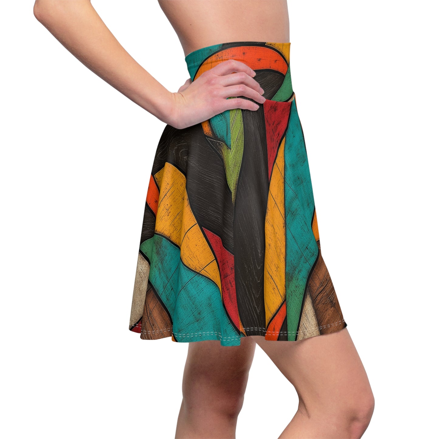 Rustic Abstraction - Skater Skirt