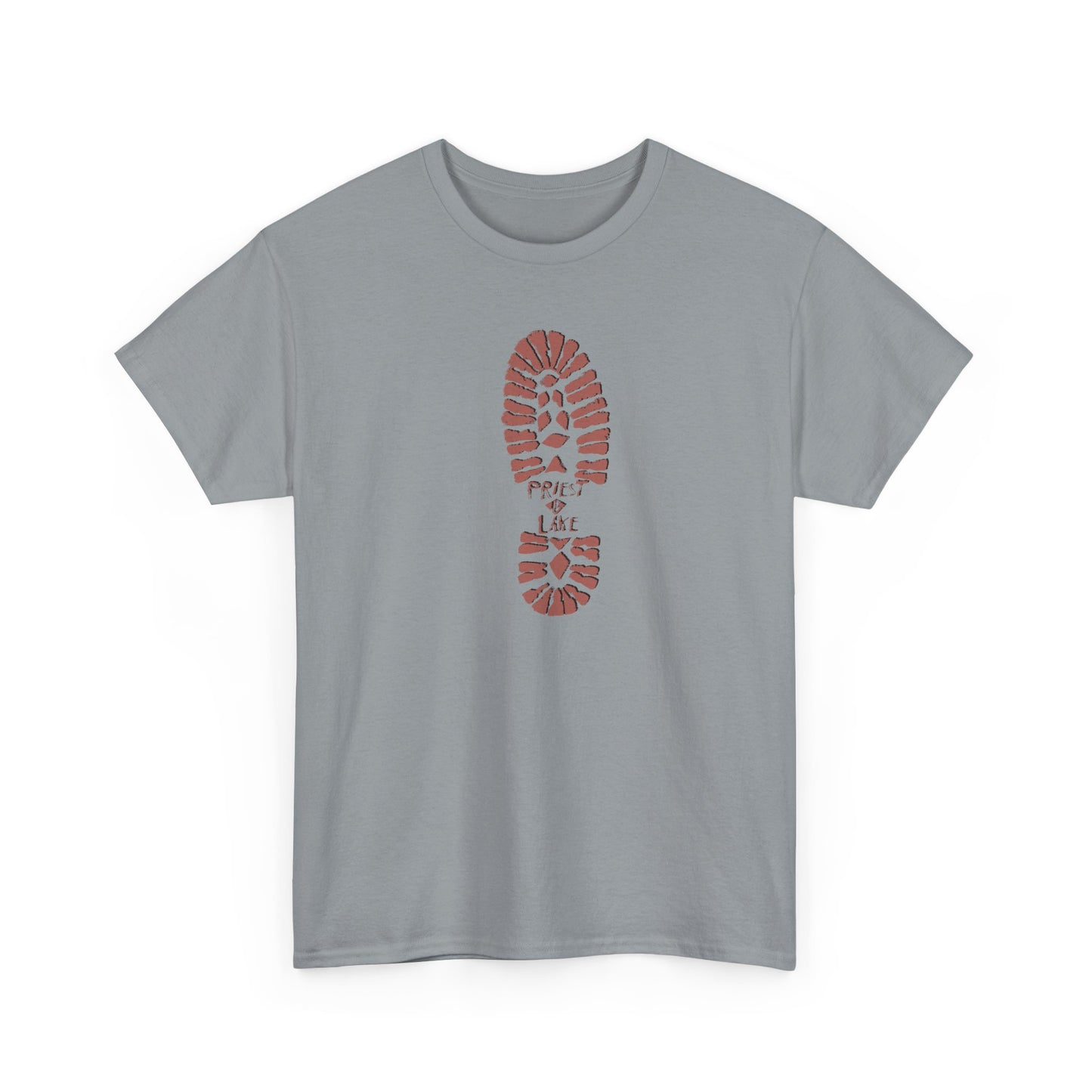 Classic 1990’s Priest Lake Boot Print Unisex Heavy Cotton Tee