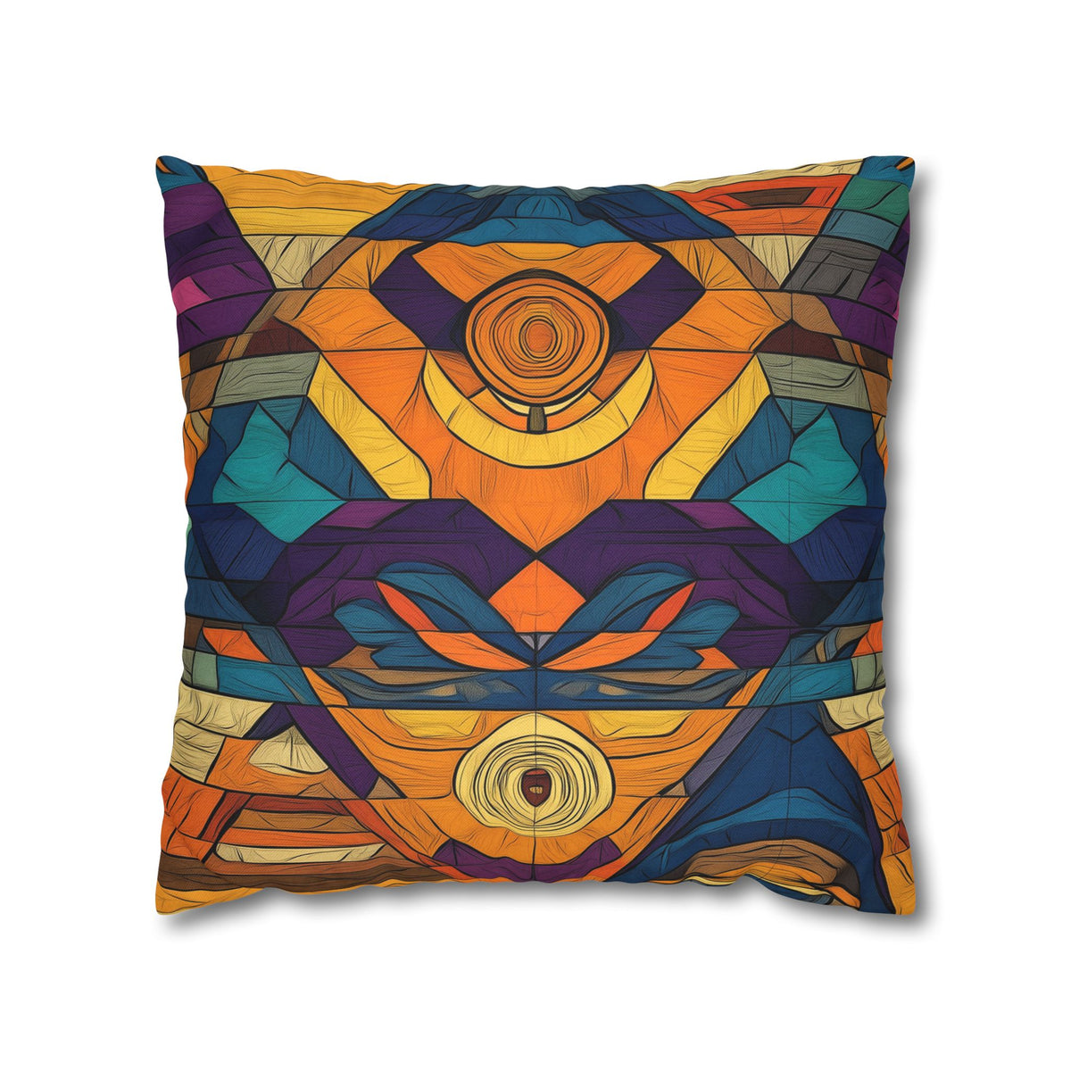 Vibrant Mandala- Square Polyester Pillowcase