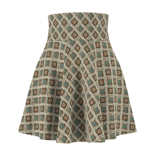 Navajo Lines Redone Skater Skirt