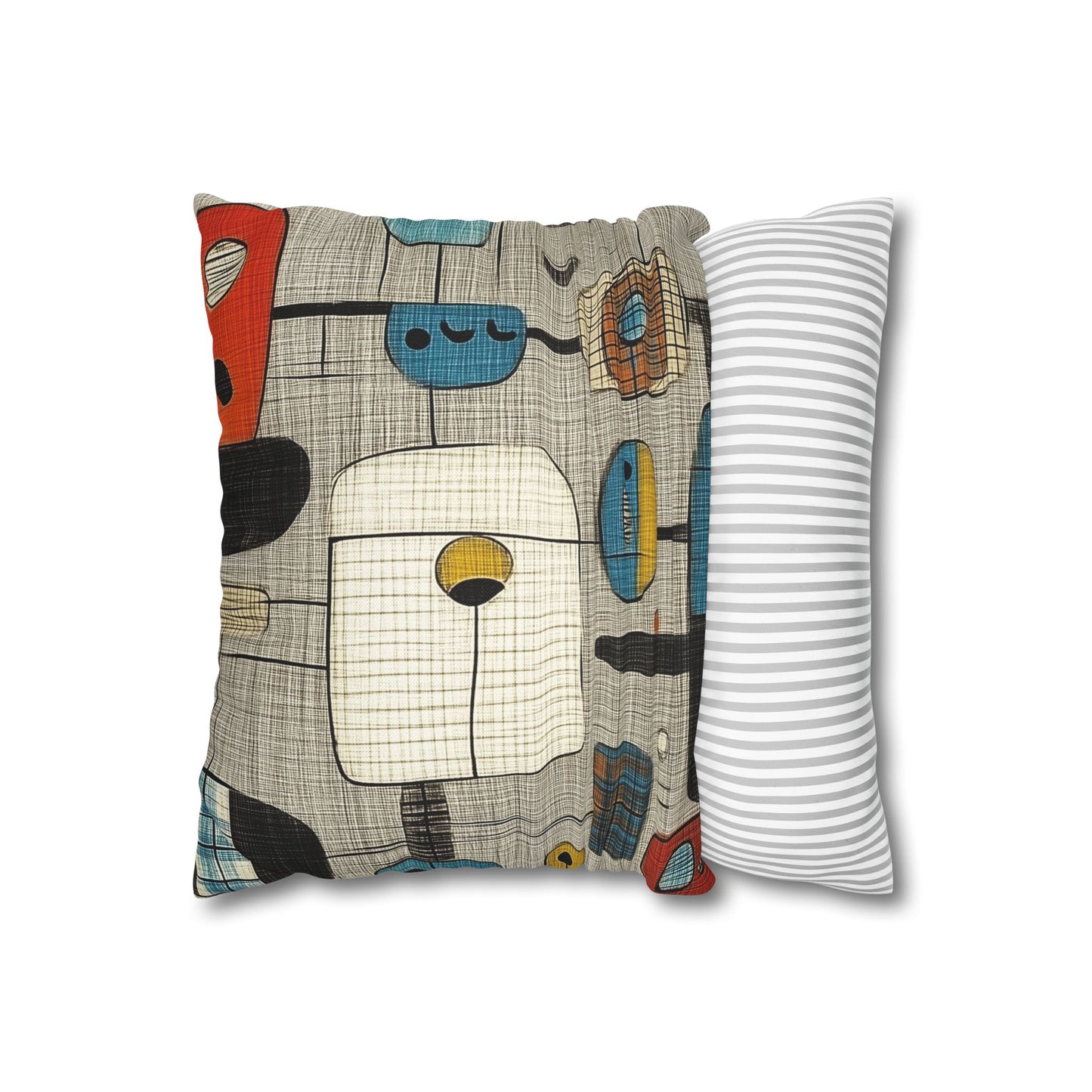 Mid-Century Mosaic - Square Polyester Pillowcase