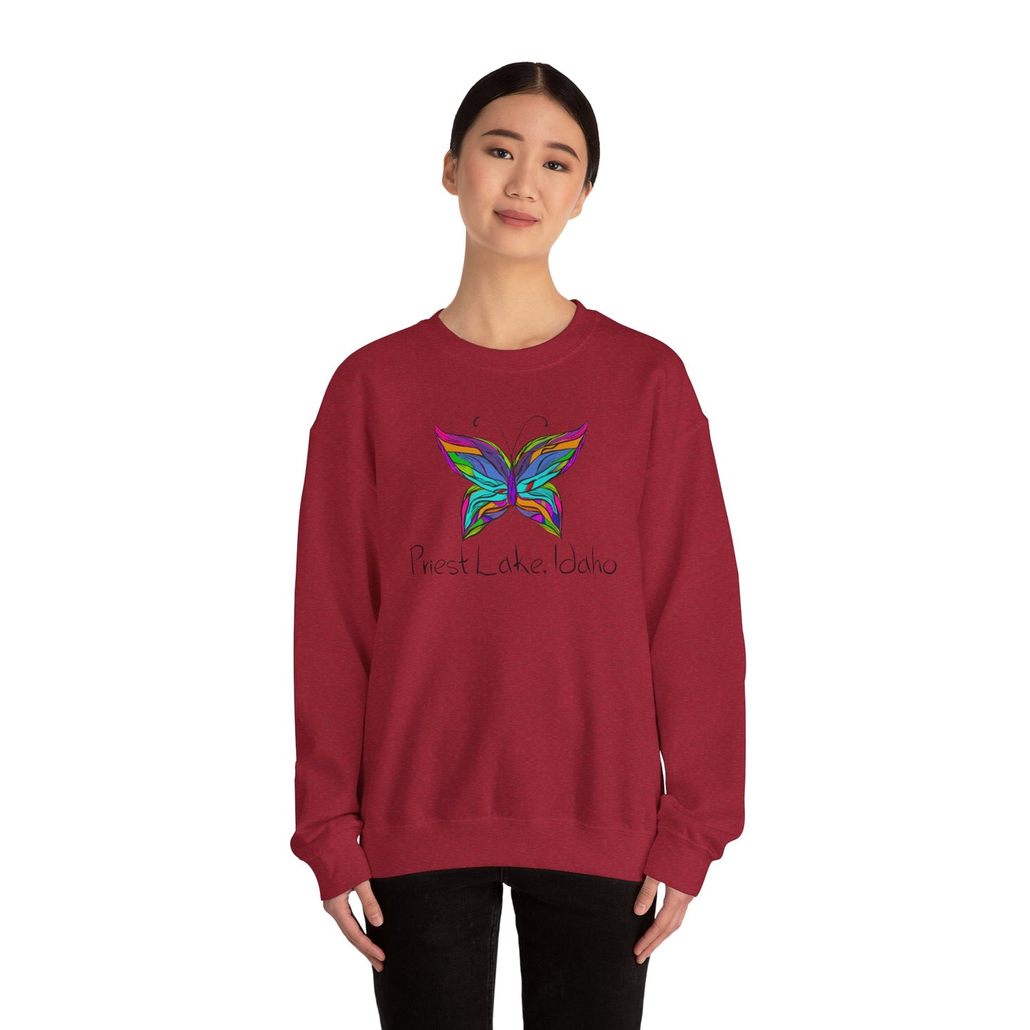 Priest Lake Butterfly Unisex Heavy Blend™ Crewneck Sweatshirt