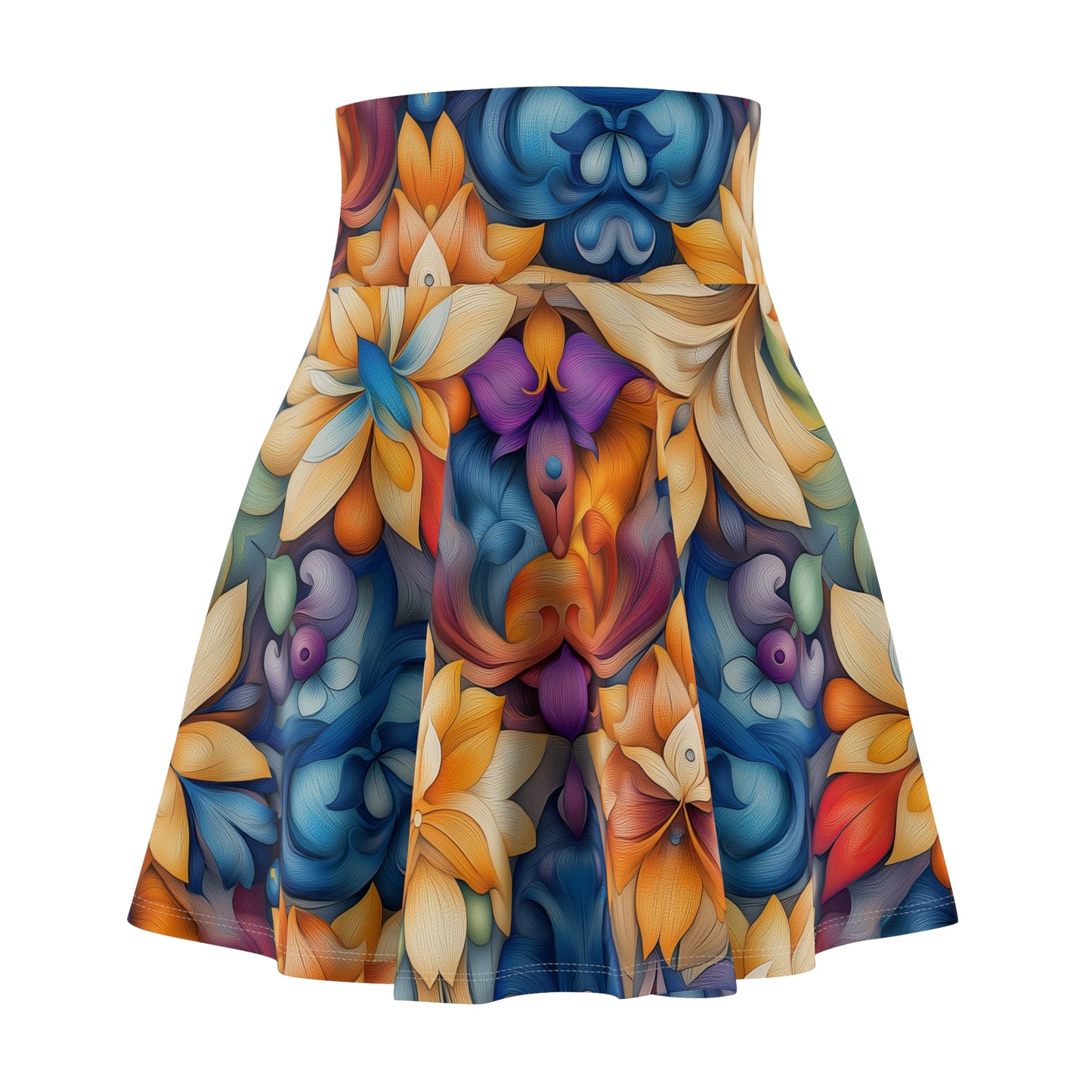 Abstract Garden Dreams - Skater Skirt