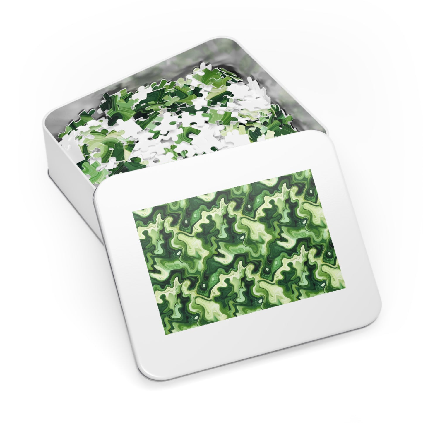 Green Swirlino Jigsaw Puzzle 3