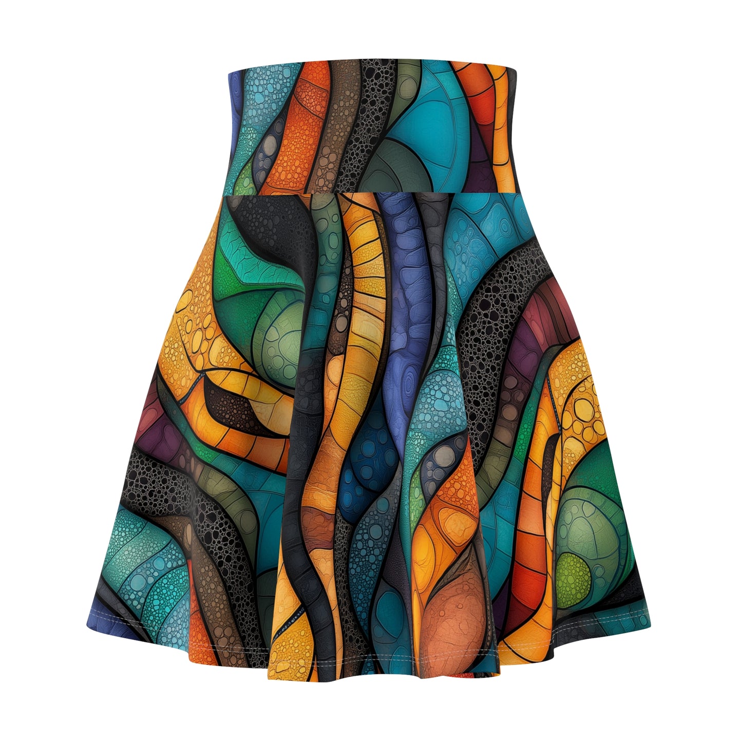 Undulating Hues - Skater Skirt