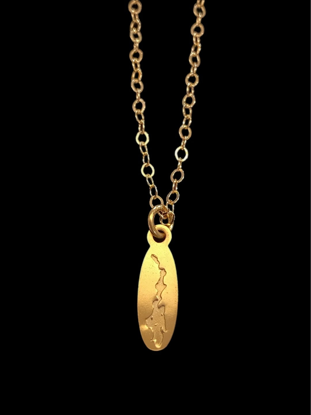Priest Lake Pendant in 14k Gold with 18"Chain