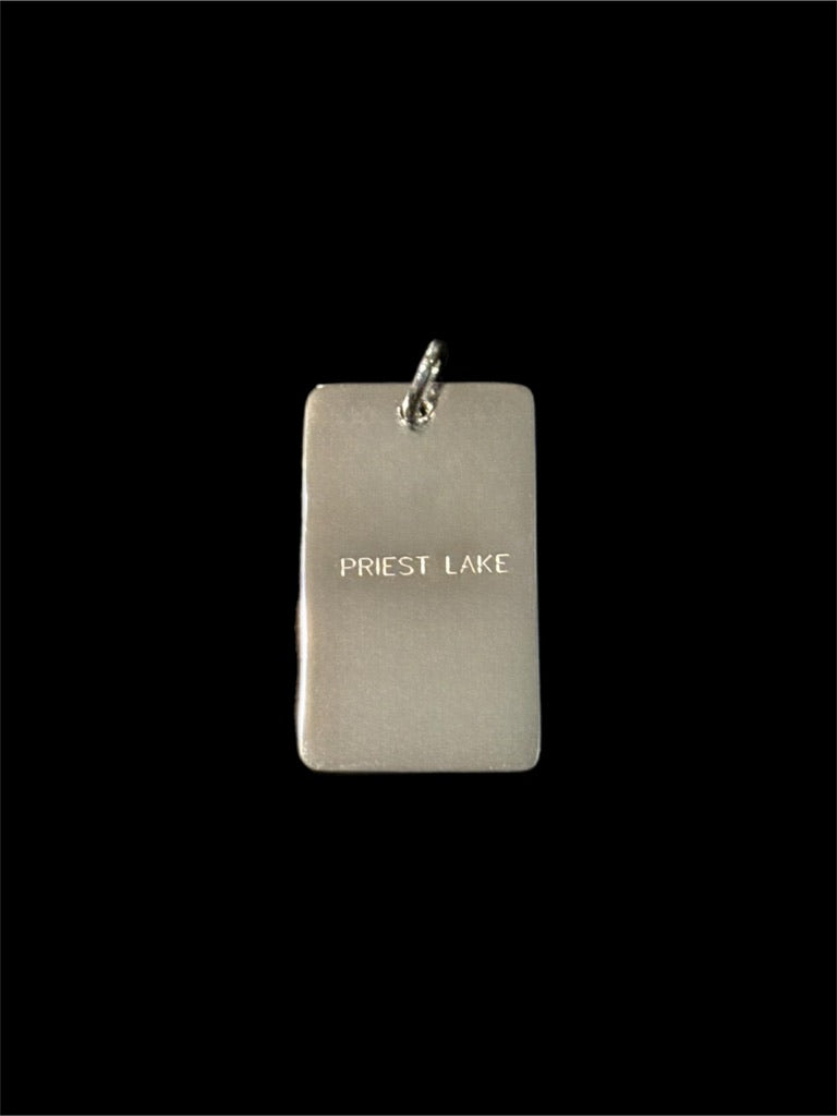 Priest Lake Dog Tag Style Pendant